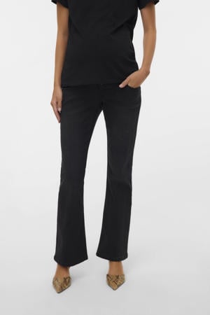 zwangerschaps flared jeans black denim