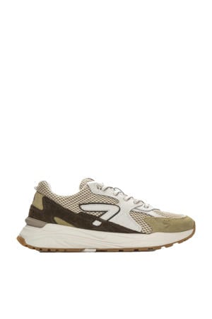 Grid sneakers olijfgroen