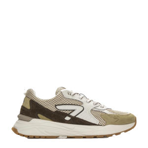 Grid sneakers olijfgroen