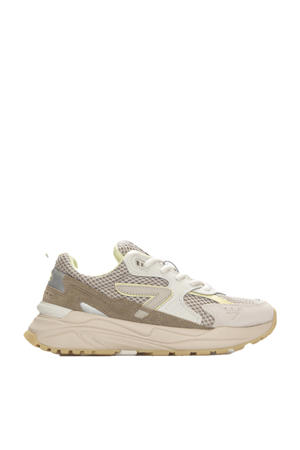 Grid sneakers taupe