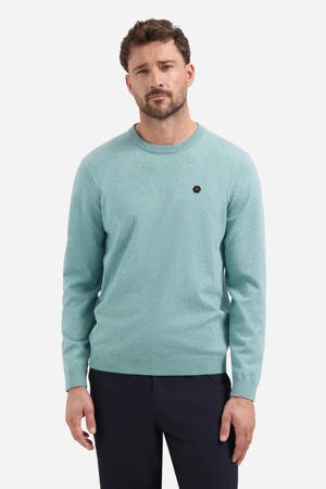 trui fijn gebreid blauw