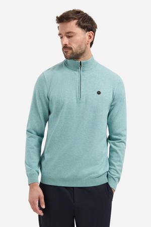 trui fijn gebreid blauw