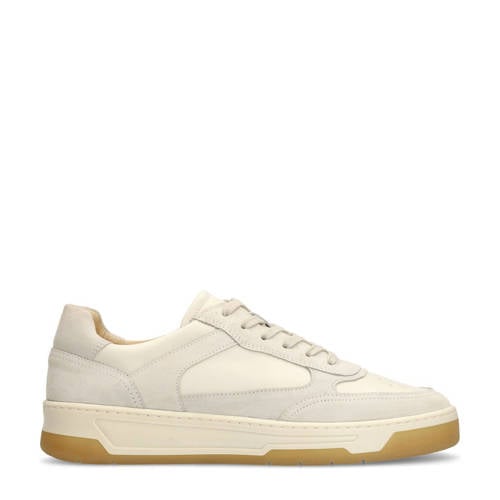 Manfield leren sneakers ecru afbeelding
