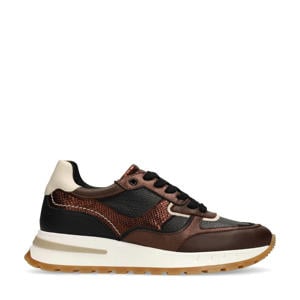 leren sneakers bruin