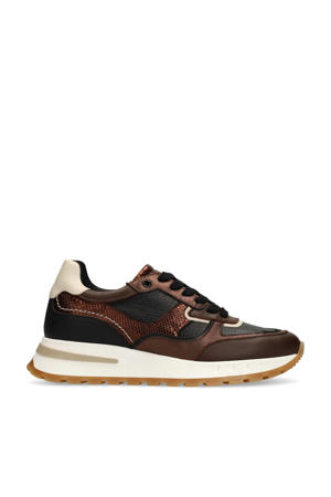 leren sneakers bruin