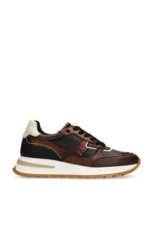 leren sneakers bruin
