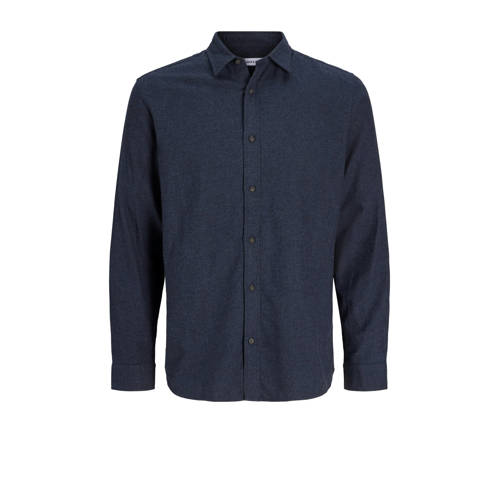 JACK & JONES ESSENTIALS regular casual overhemd donkerblauw afbeelding