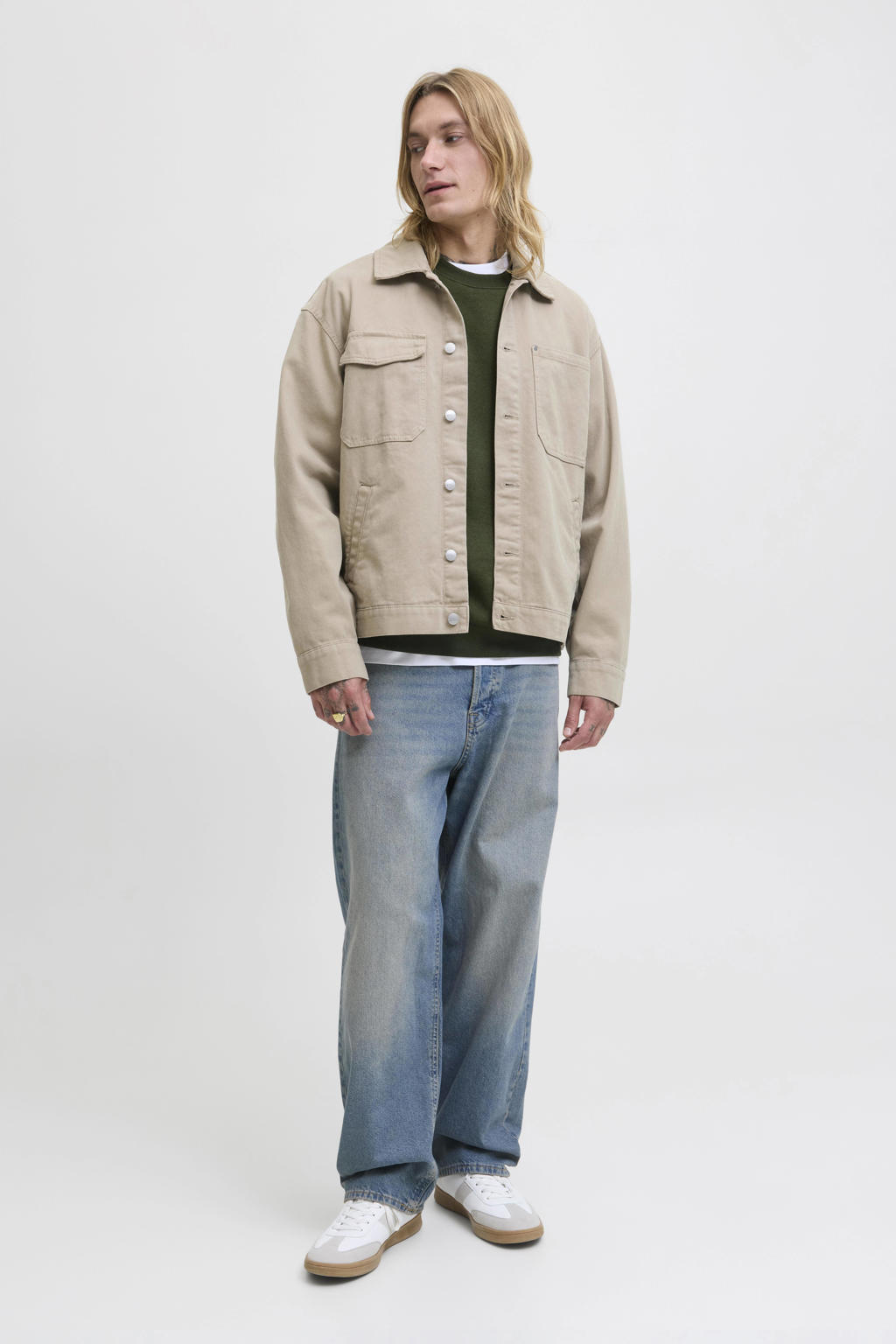 JACK & JONES ESSENTIALS sweater donkergroen