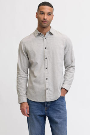 regular casual overhemd lichtgrijs