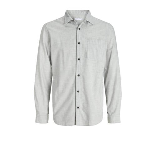 JACK & JONES ESSENTIALS regular casual overhemd lichtgrijs afbeelding