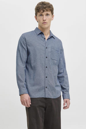 regular casual overhemd blauw