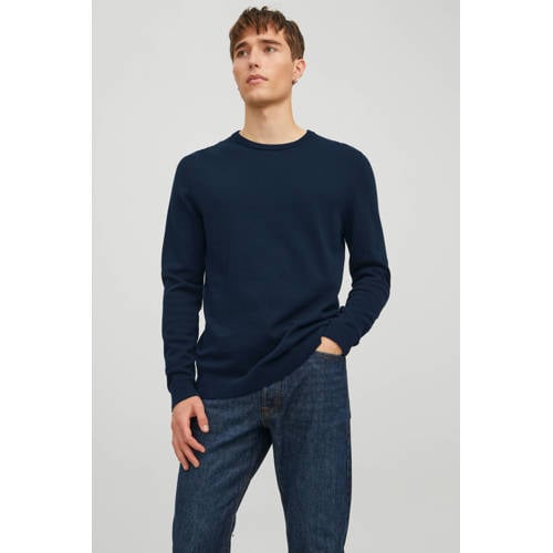 JACK & JONES ESSENTIALS gebreide trui donkerblauw afbeelding