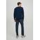 JACK & JONES ESSENTIALS pullover fijn gebreid donkerblauw