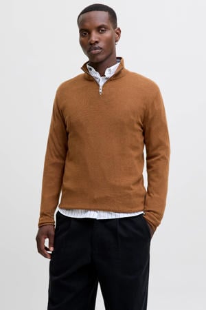 pullover fijn gebreid bruin