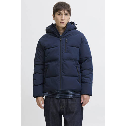 JACK & JONES ESSENTIALS winterjas donkerblauw afbeelding