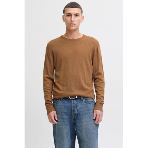 JACK & JONES ESSENTIALS trui fijn gebreid cognac afbeelding