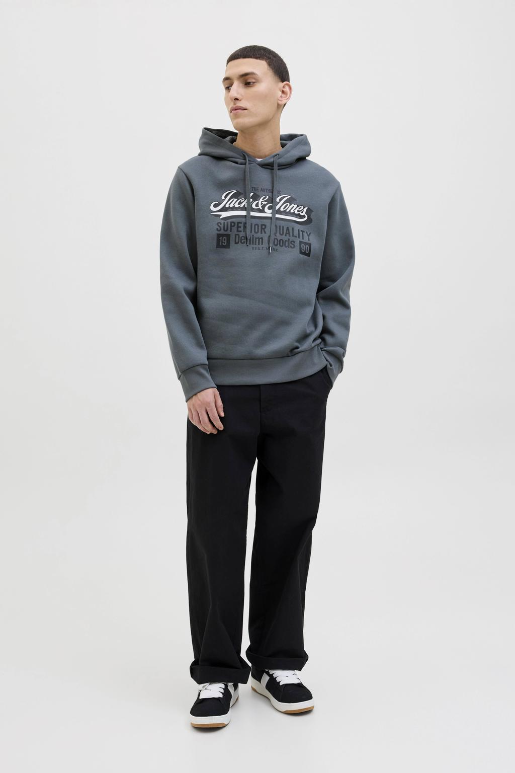 JACK & JONES ESSENTIALS hoodie grijsblauw