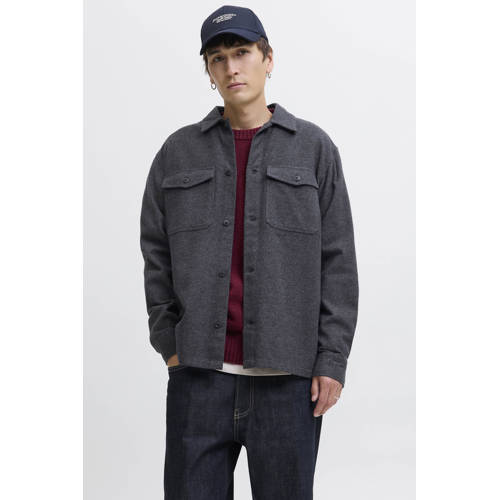 JACK & JONES ESSENTIALS overshirt antraciet afbeelding