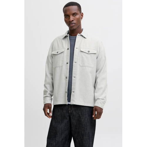 JACK & JONES ESSENTIALS overshirt lichtgrijs afbeelding