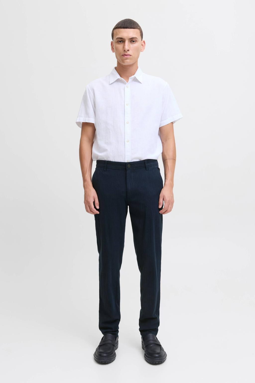 JACK & JONES PANTS STUDIO JPSTMARCO slim chino donkerblauw