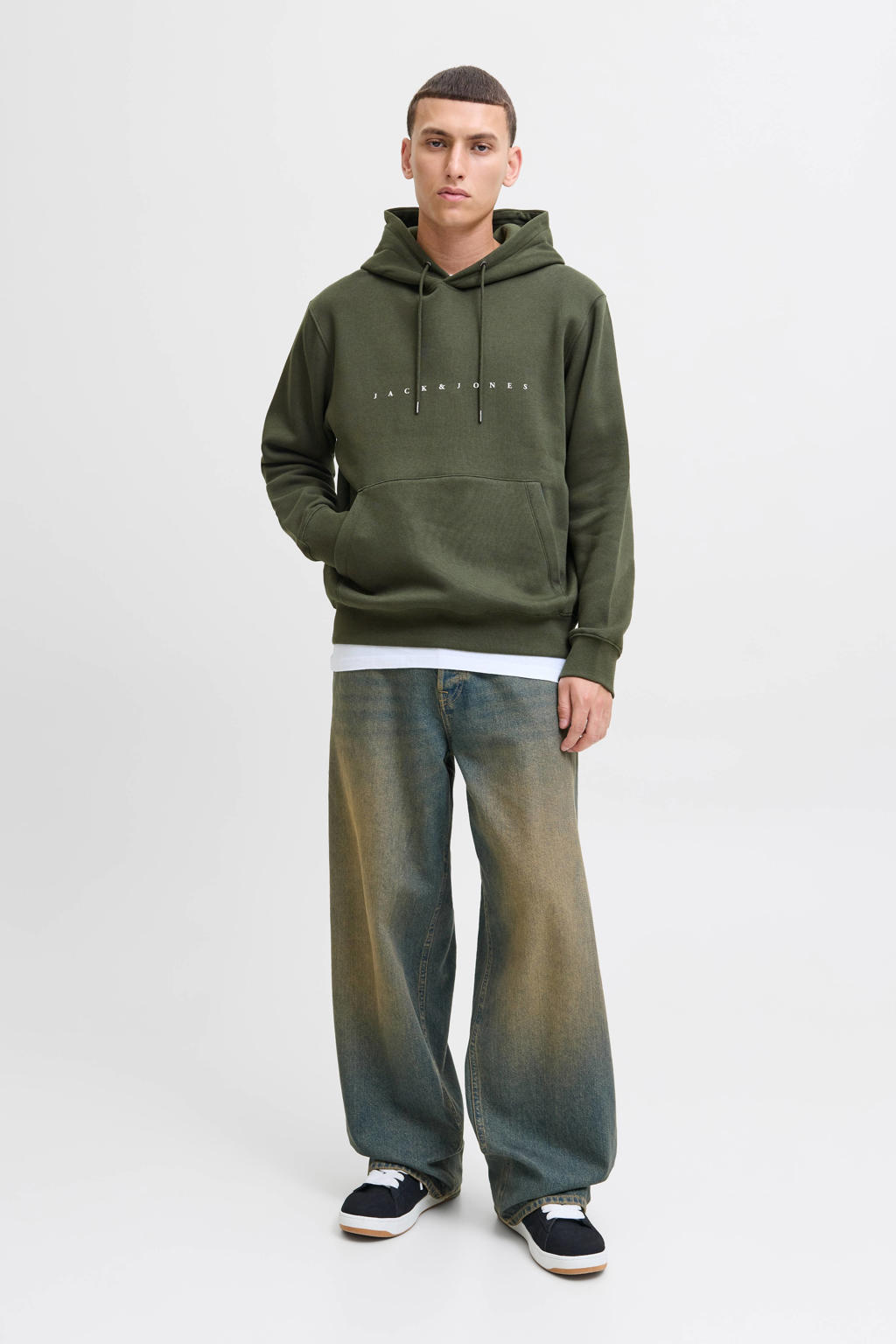 JACK & JONES ESSENTIALS hoodie donkergroen