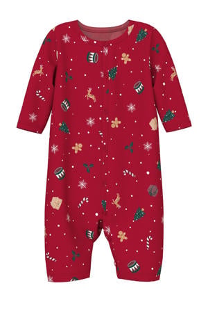 baby kerstpyjama rood