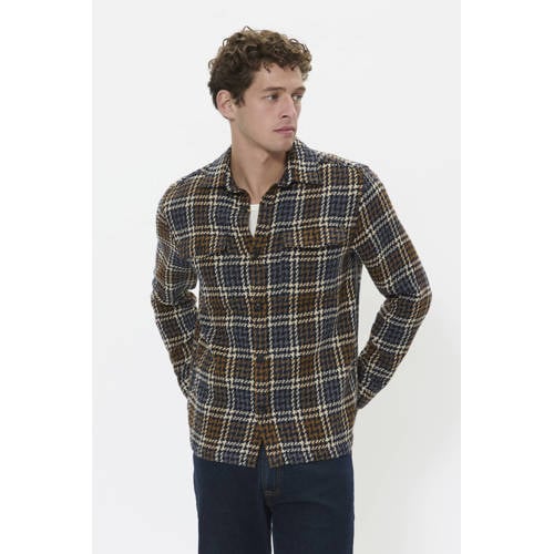 Matinique linnen casual overhemd bruin afbeelding
