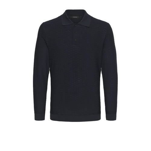 Matinique trui met wol gebreid donkerblauw afbeelding