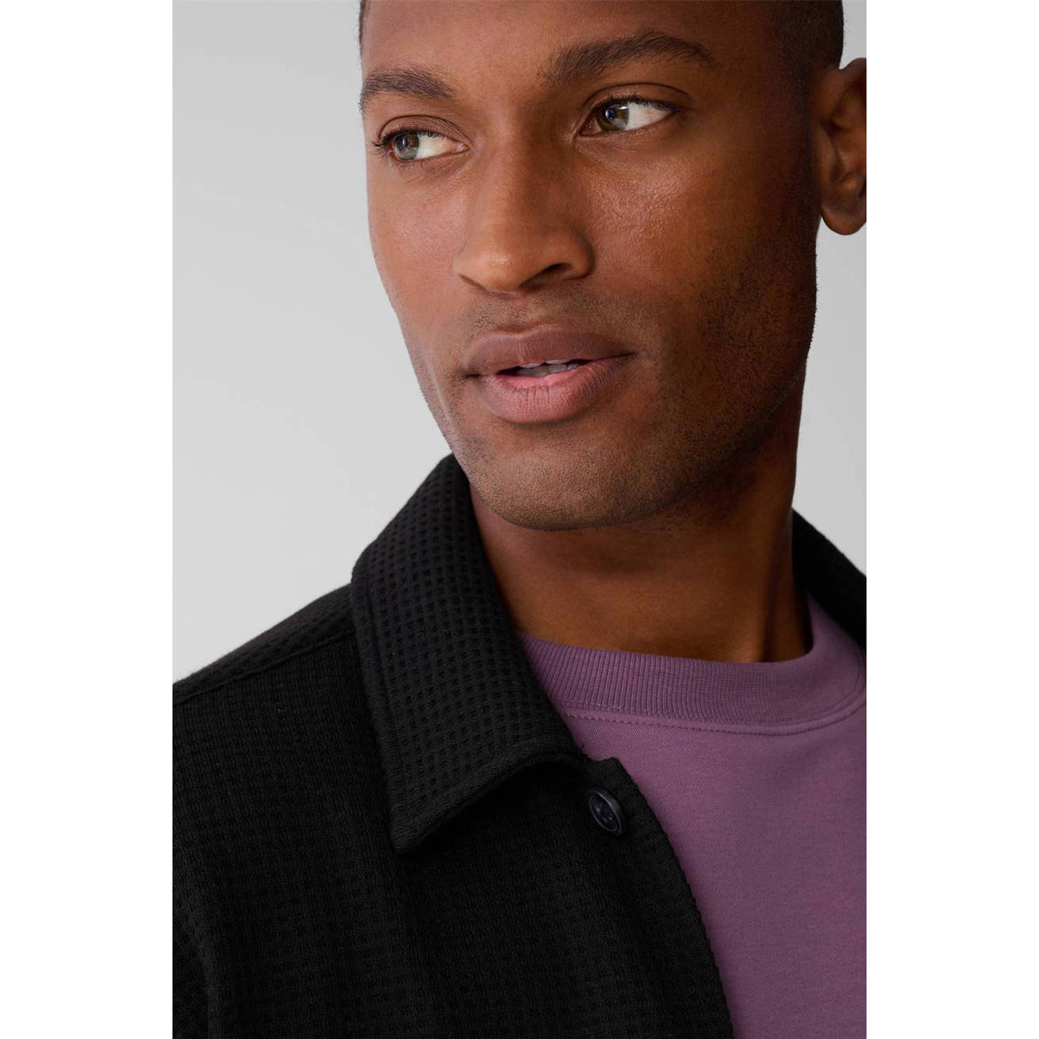 Shoeby overshirt met textuur zwart