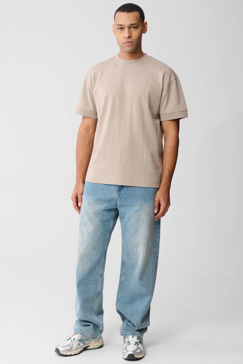 Shoeby loose fit baggy jeans L32 mediumstone