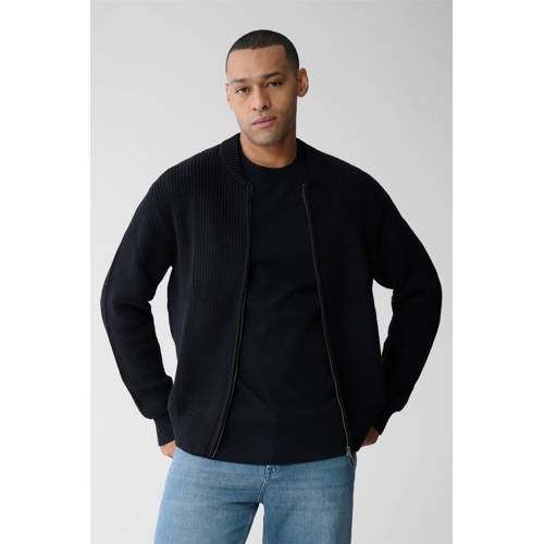 Shoeby vest rib gebreid zwart afbeelding