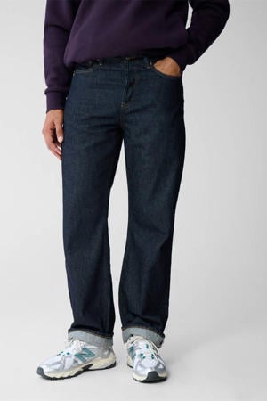 relaxed straight leg L32 jeans donkerblauw