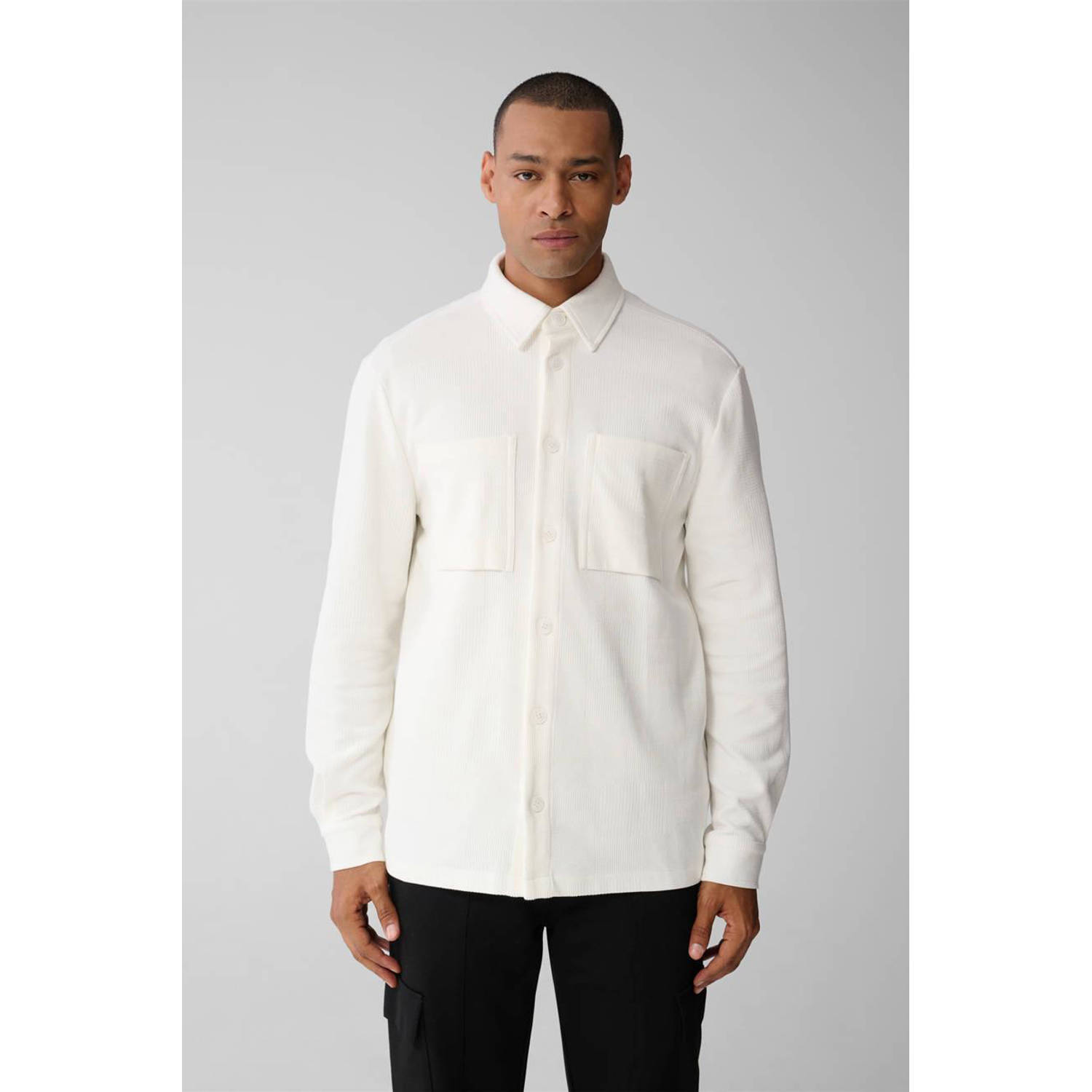 Shoeby overshirt met textuur ecru