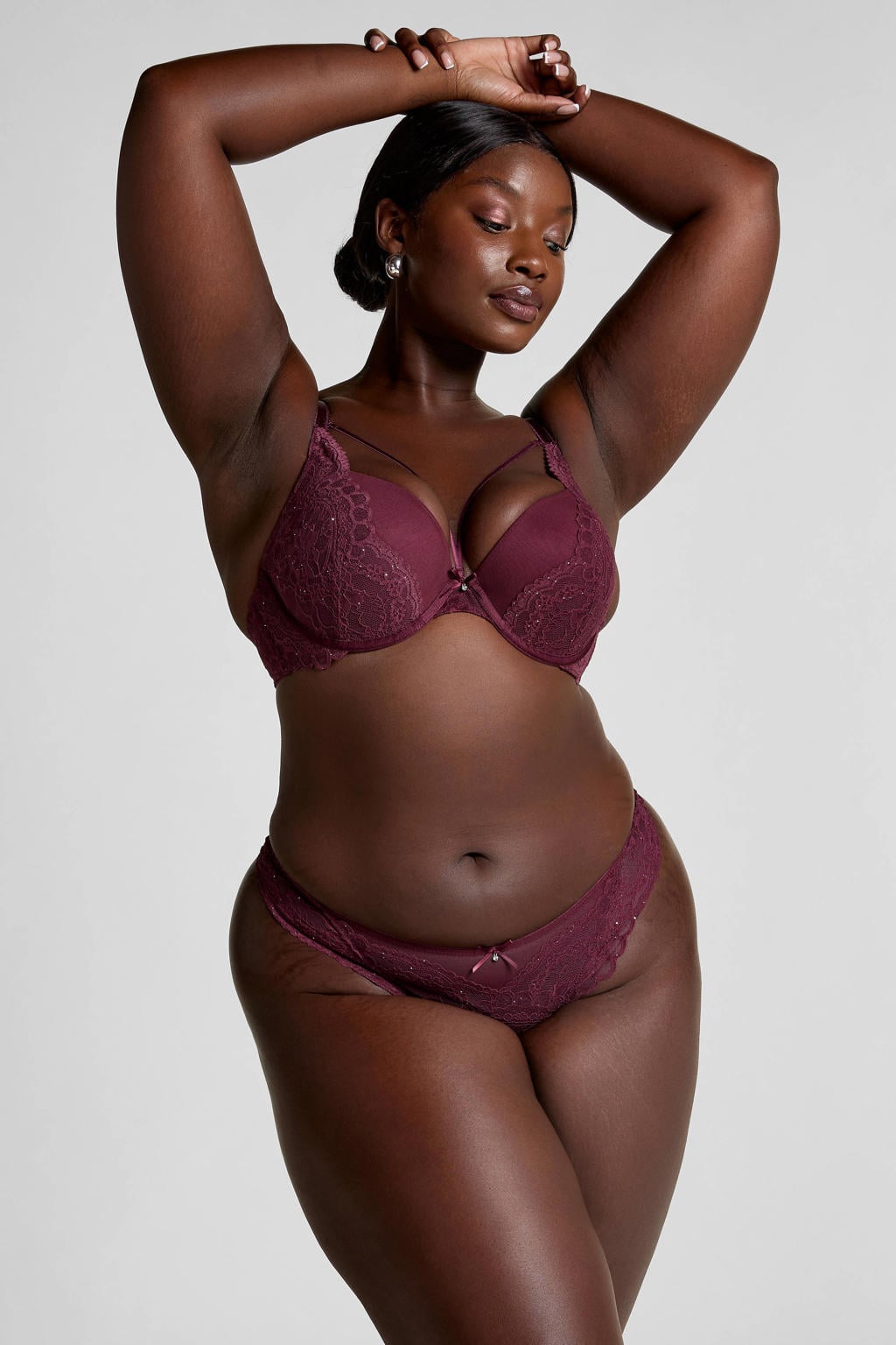 Hunkemöller string Isadora donkerrood