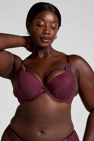 voorgevormde push-up bh Isadora donkerrood
