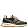 Manfield leren sneakers zwart