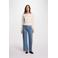 Morgan gebreid vest met wol ecru