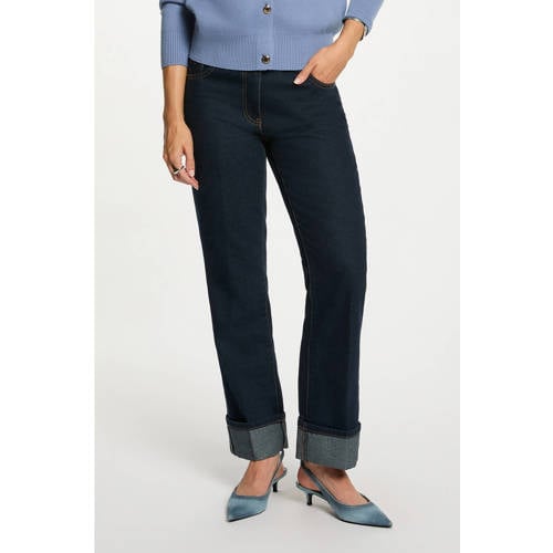 Morgan straight leg jeans dark blue denim afbeelding