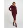 Morgan midi jurk donkerrood