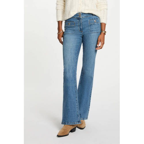 Morgan bootcut jeans medium blue denim afbeelding