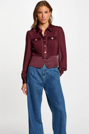CMTOP Damesblouse, satijnen shirts, elegante shirts met lange mouwen, geknoopte hals, dames, kantoor, zakelijk, werk, casual, losse pasvorm, dagelijks topjes, shirt, Olijfgroen, S