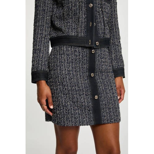 Morgan tweed mini rok blauw afbeelding