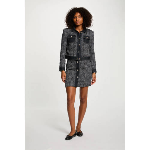 Morgan tweed jasje donkerblauw afbeelding