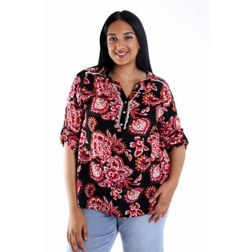 Paprika blousetop zwart afbeelding