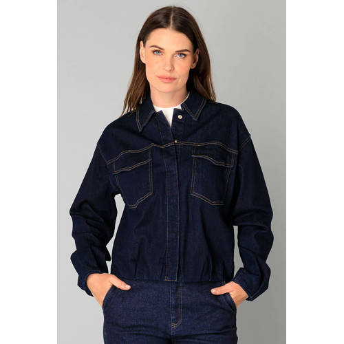 Yest denim blouse dark blue denim afbeelding