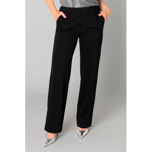 Yest wide leg regular waist broek zwart afbeelding