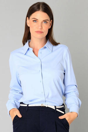 travelstof blouse lichtblauw