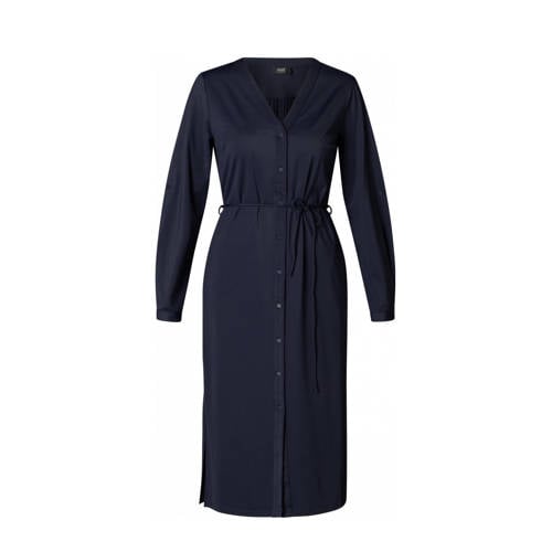 Yest travelstof blousejurk donkerblauw afbeelding