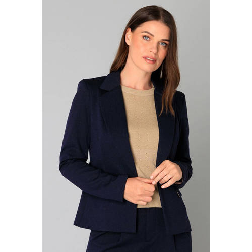 Yest regular blazer donkerblauw met lurex afbeelding