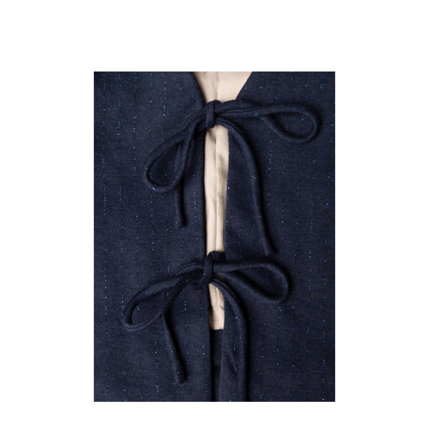Yest Curve gilet donkerblauw met lurex